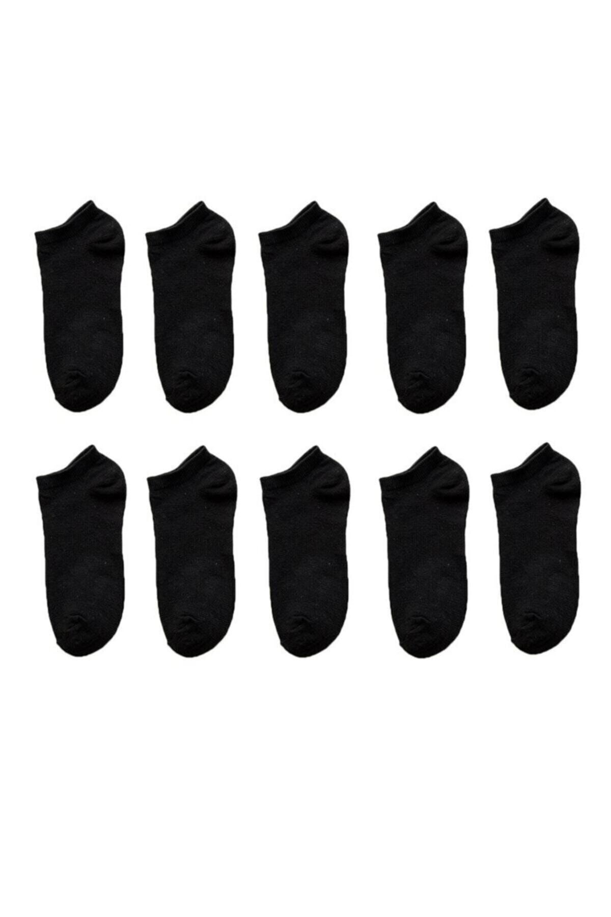 İkonik Socks Kadın 10'lu Siyah Patik Çorap Paketi