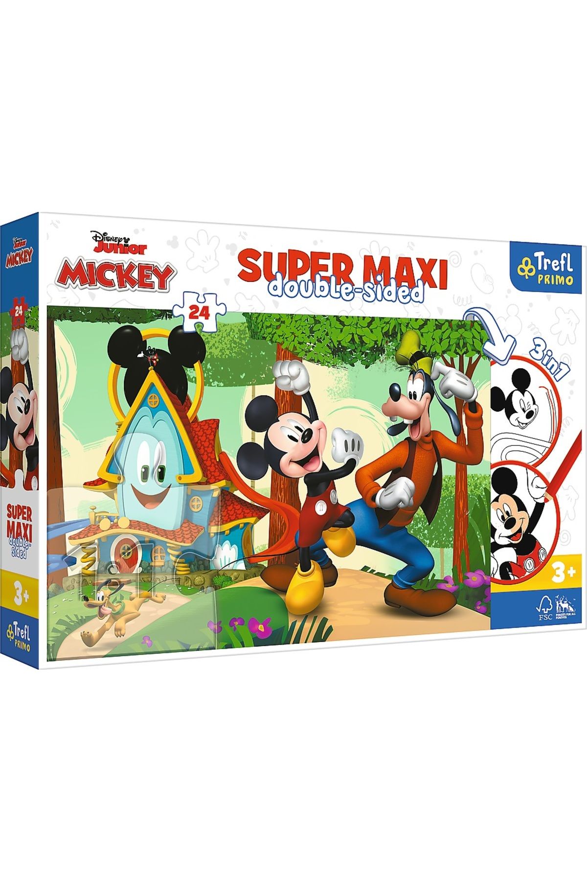 YILDIRIM OYUNCAK Trefl 24 Parça Puzzle Süper Maxi Mickey Mouse 3in1