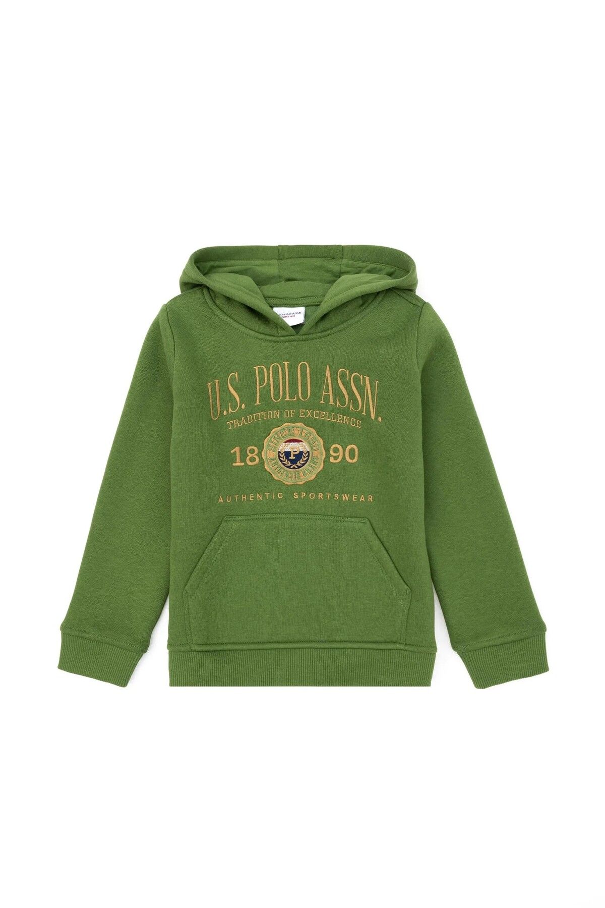 U.S. Polo Assn. U.S. Polo Assn. U.S. Polo Assn. Erkek Çocuk Kapüşonlu Yeşil Sweatshirt
