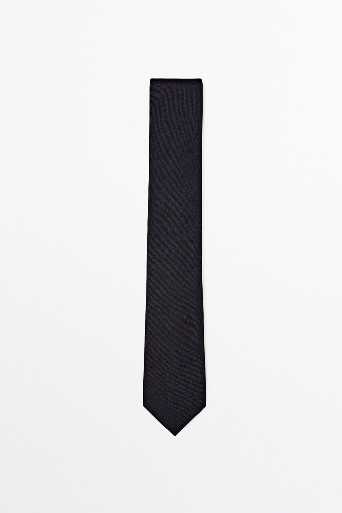 Massimo Dutti Pamuk ve ipek karışımı dimi kravat