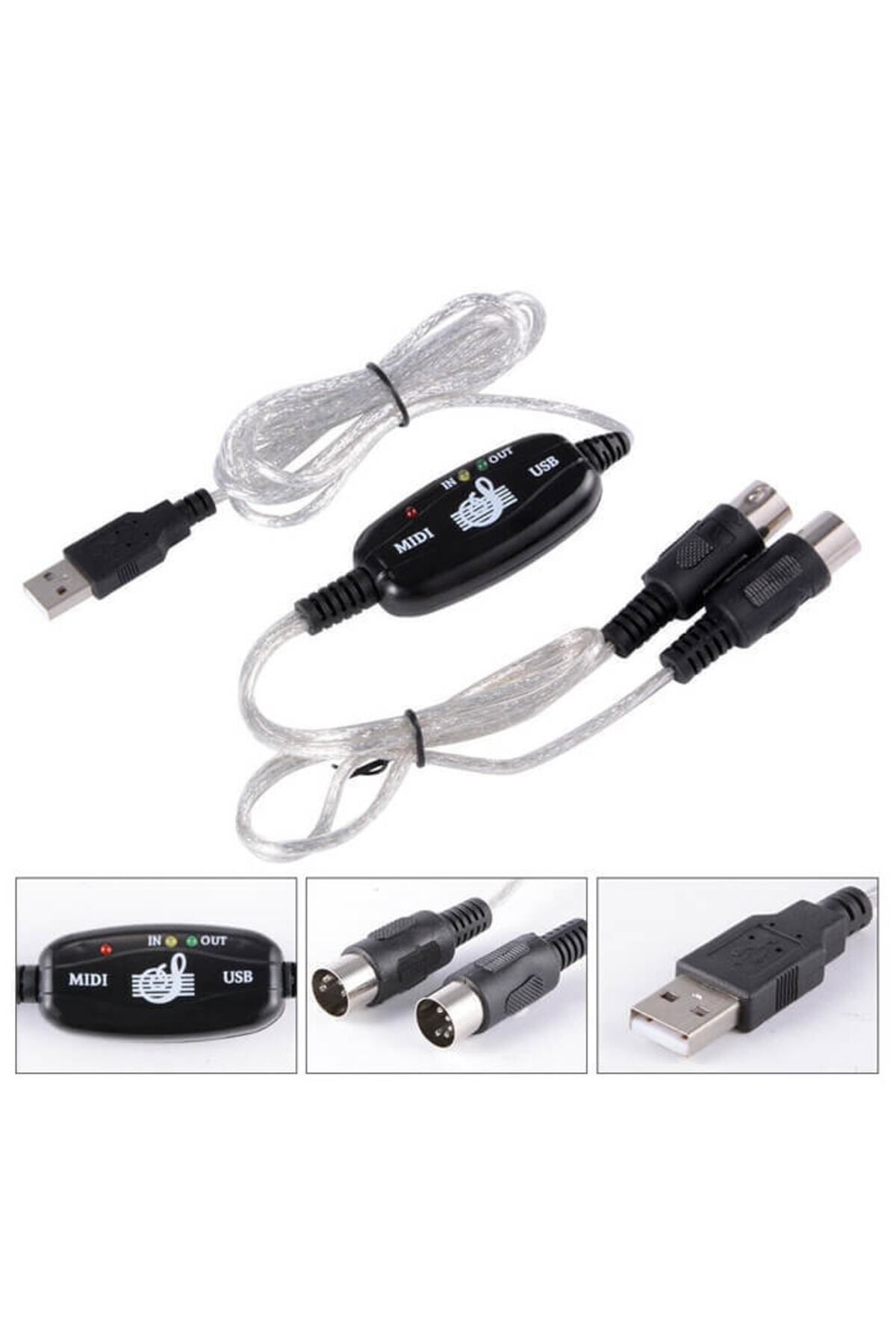 Vigor Usb Midi Kablo Org Adaptör Keyboard Adapter Piyano - 2 Metre