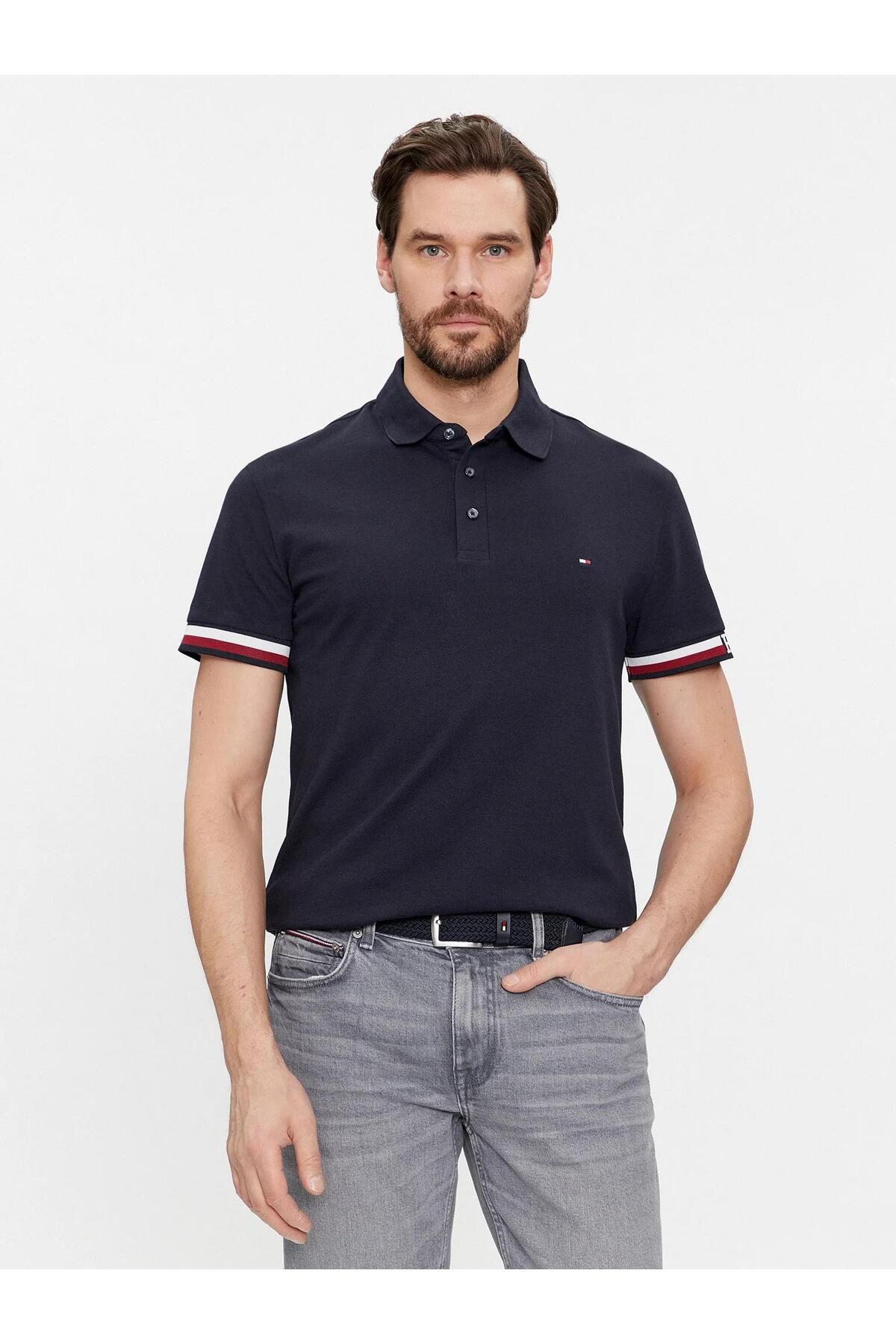 Tommy Hilfiger MONOTYPE FLAG CUFF SLIM FIT POLO