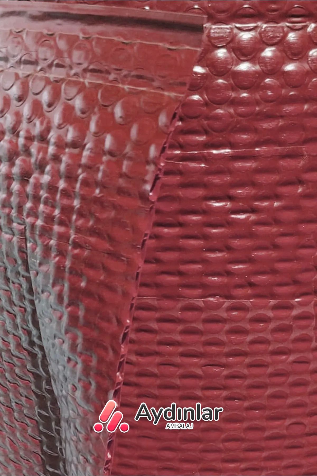 Aydınlar Ambalaj 150cmx5m 290gr Kalın Kırmızı Ambalaj Poşeti Balonlu Havalı Naylon Patpat Pıtpıt Taşınma Poşeti