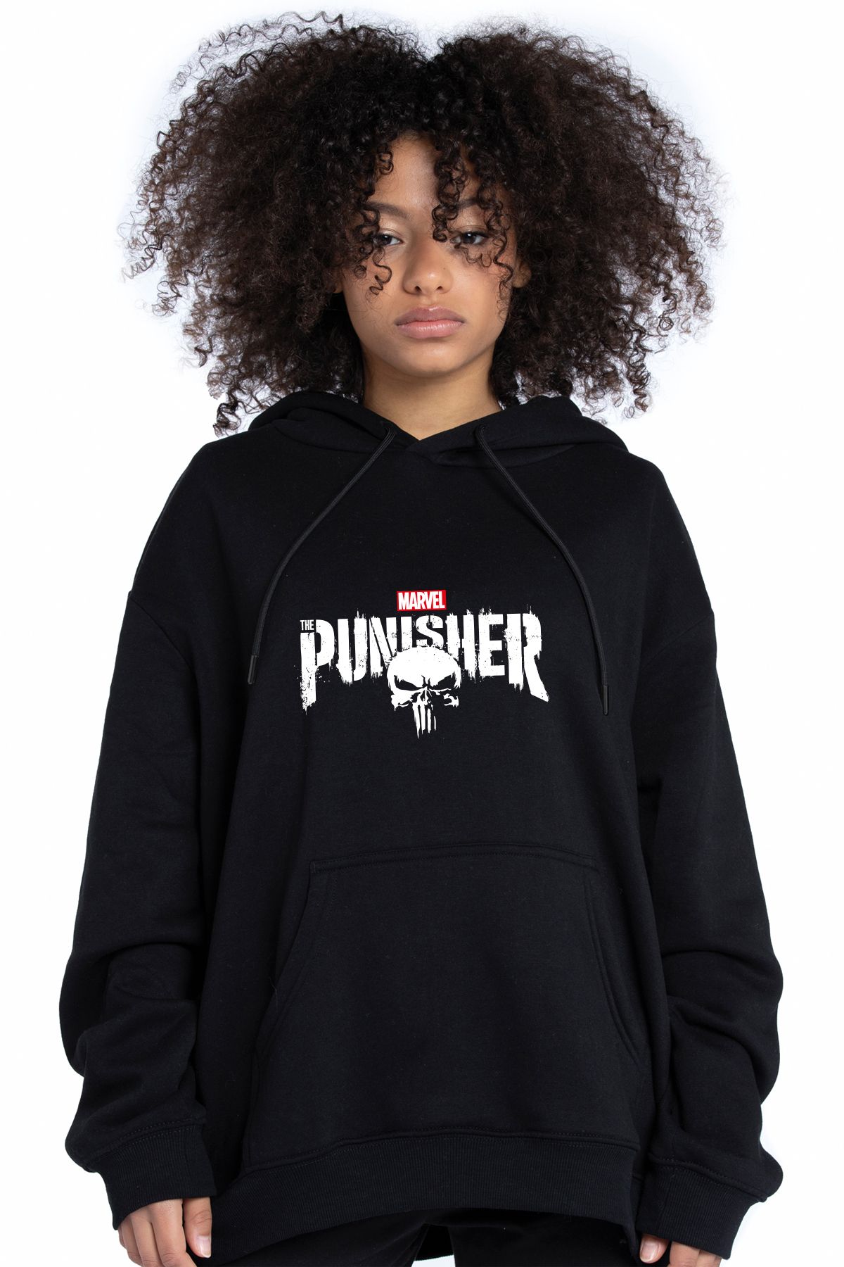 Homamia Baskılı Siyah Sweatshirt Punisher