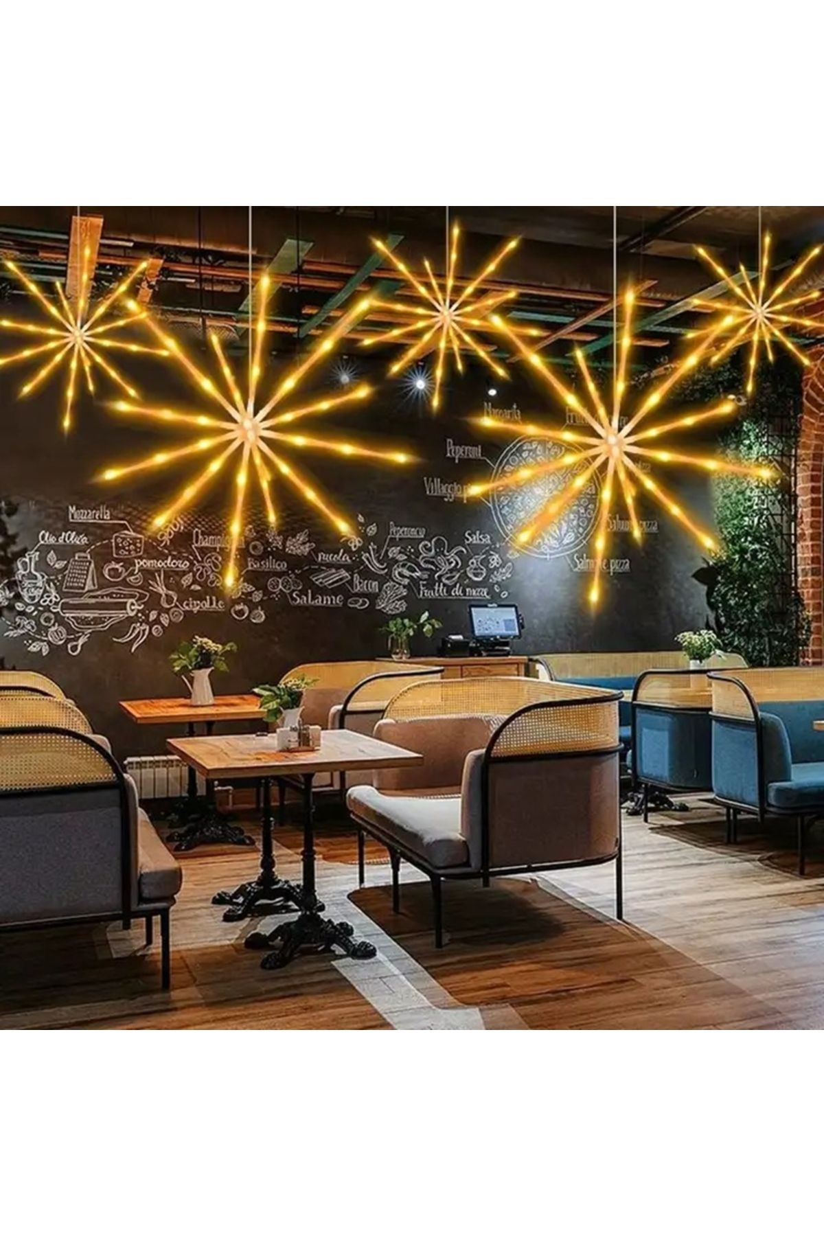 gaman Sarkıt Fişek Led 112 Led Balkon Ağaç Süsleme Ledi Dekoratif Yılbaşı Ledi Süsleme Ledi 8 Mod