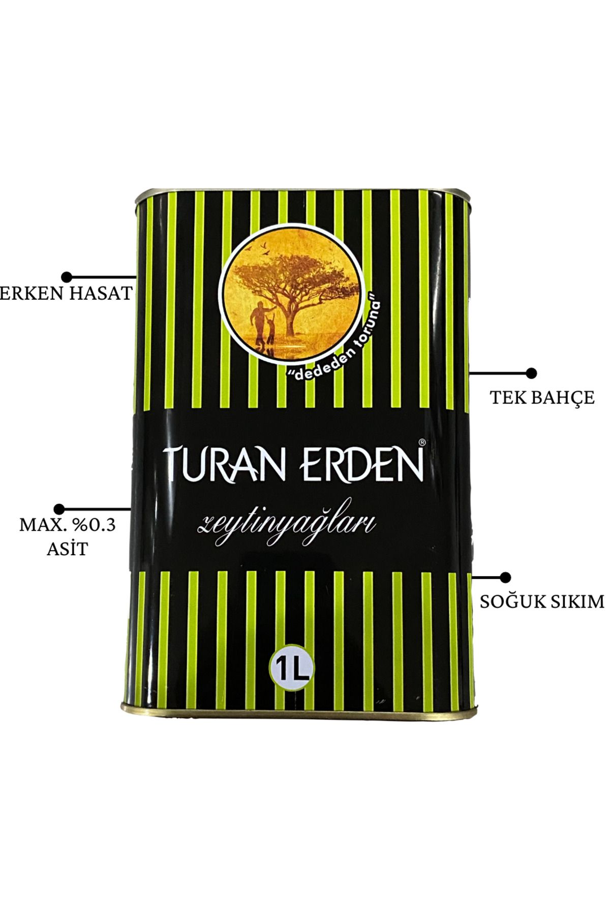 Turan Erden 4x1l Erken Hasat, Soğuk Sıkım, 0,3 Asit, Filtresiz Natürel Sızma Zeytinyağı
