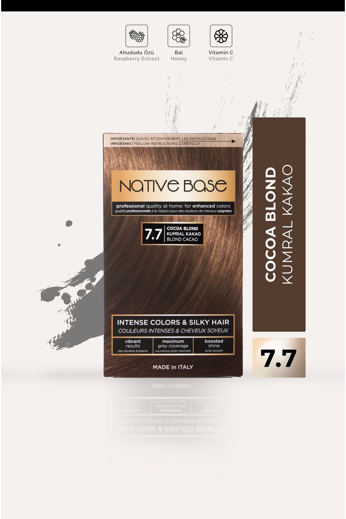 Native Base Saç Boyası 7.7 Kumral Kakao