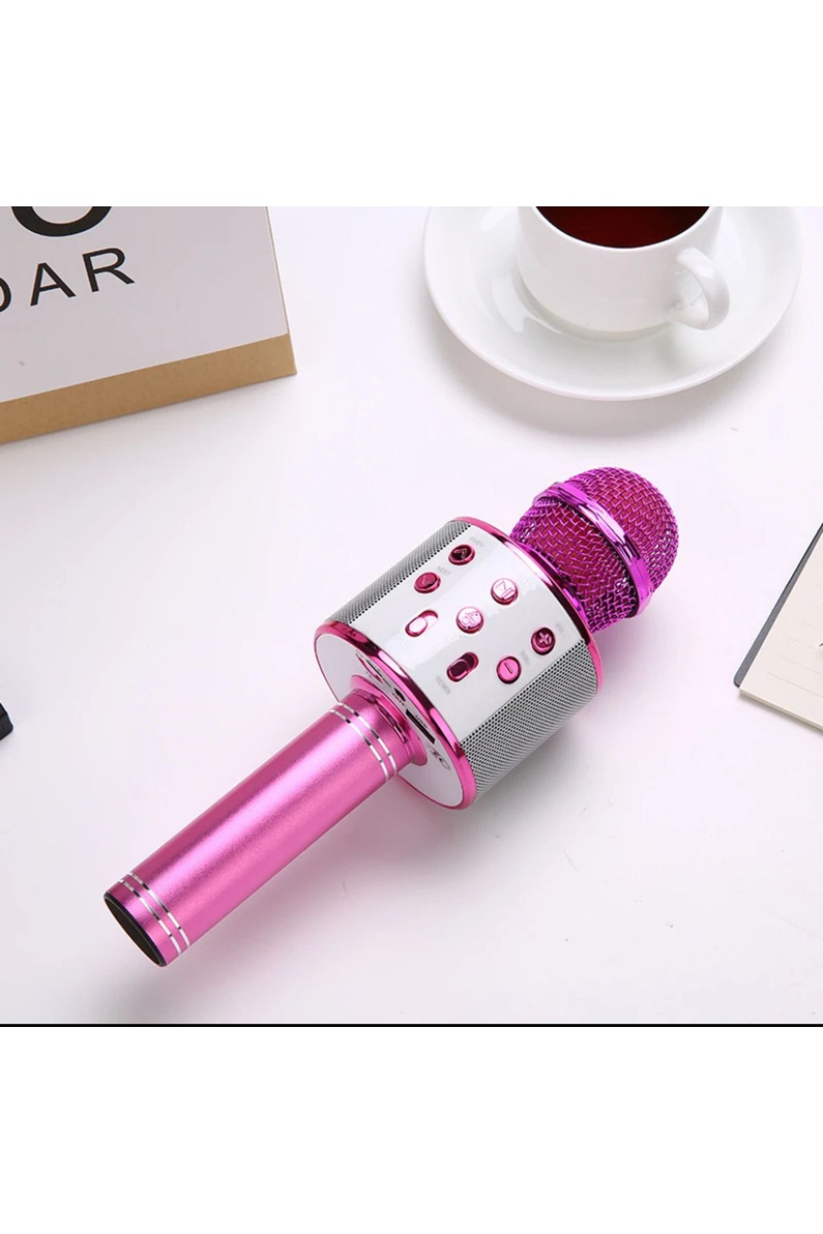 ROSEPREMİUM WS-858l Led Işıklı Bluetooth Hoparlörlü Karaoke Mikrofon