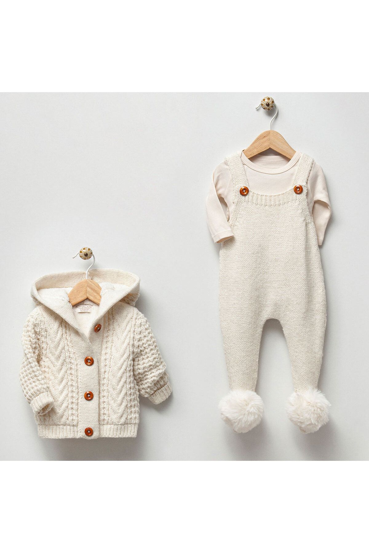 DIDuStore Nipperland Unisex Organik Bebek Giyim Seti Rahatlık ve Sıcaklık İçin Doğal Seçim