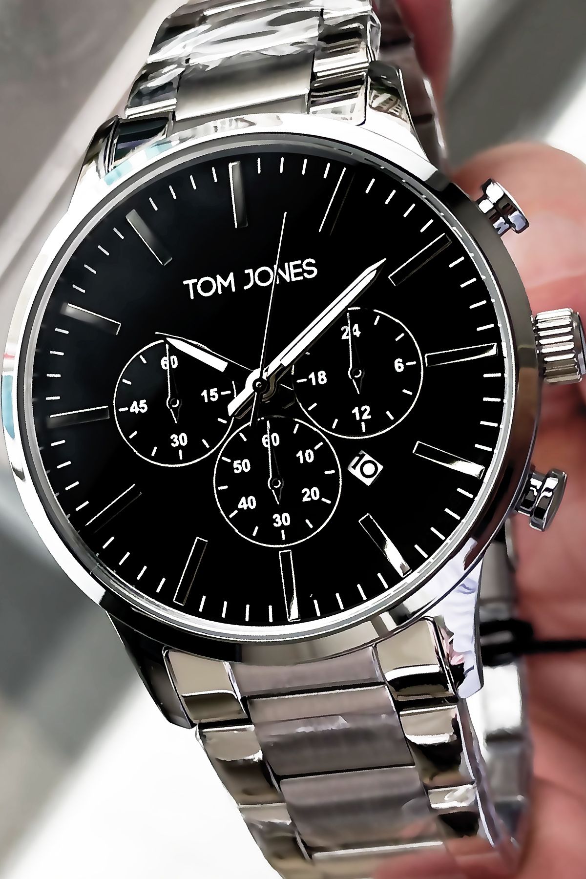 Tom Jones Gümüş Renk Erkek Kol Saati Bileklik Hediyeli Wlg1474