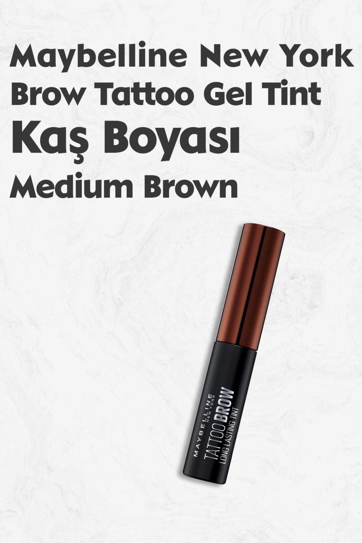 Maybelline New York Maybelline Brow Tattoo Gel Tint Medium Brown - Orta Ton