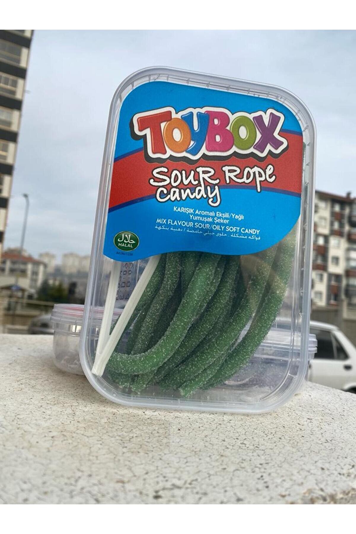 Toybox jelibon sour rope candy karışık aromalı yumuşak şeker 70gr