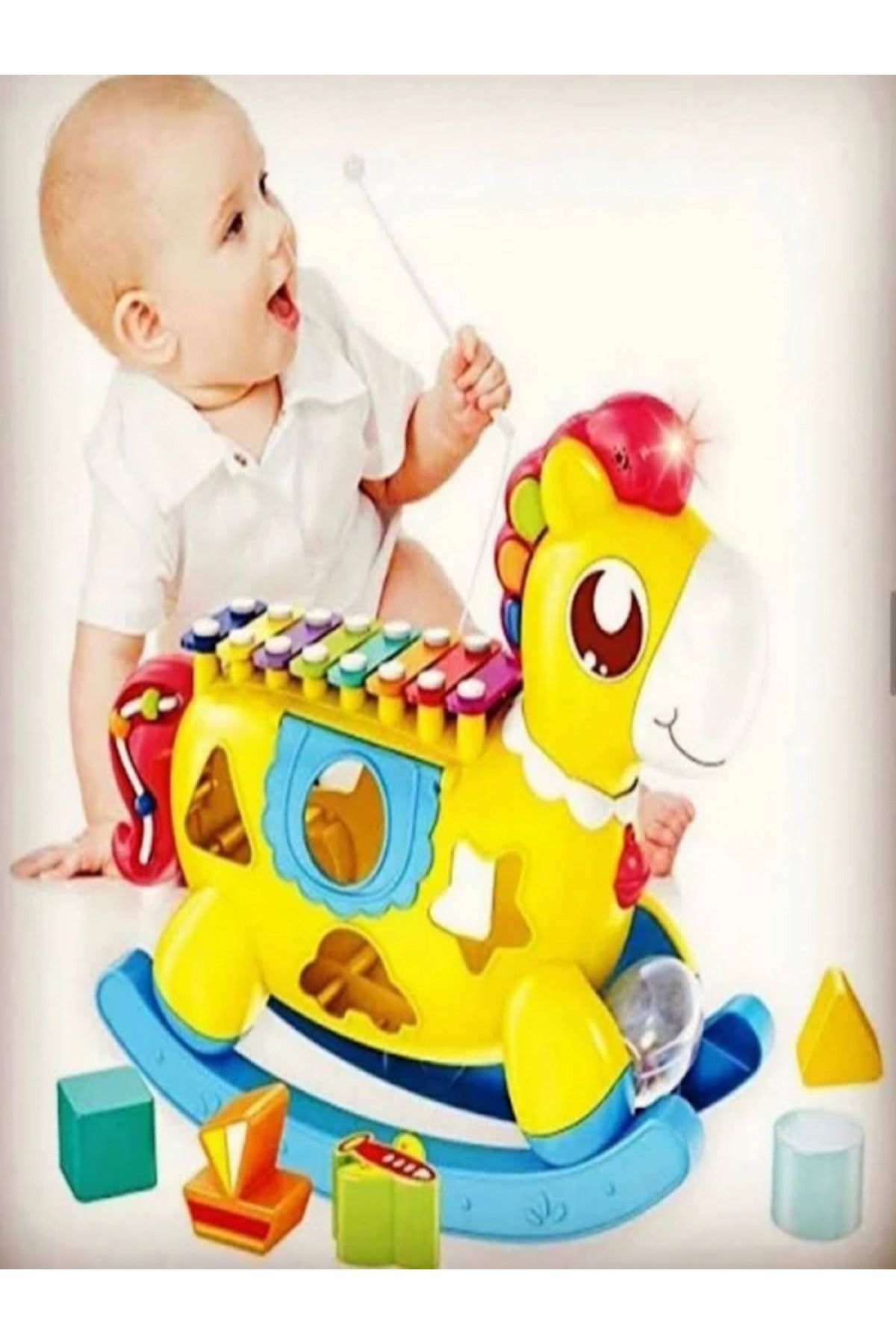 BİRLİK TOYS Babycim Eğitici Sallanan At Dostum - Birlik Toys Bul-Tak Oyuncaklı
