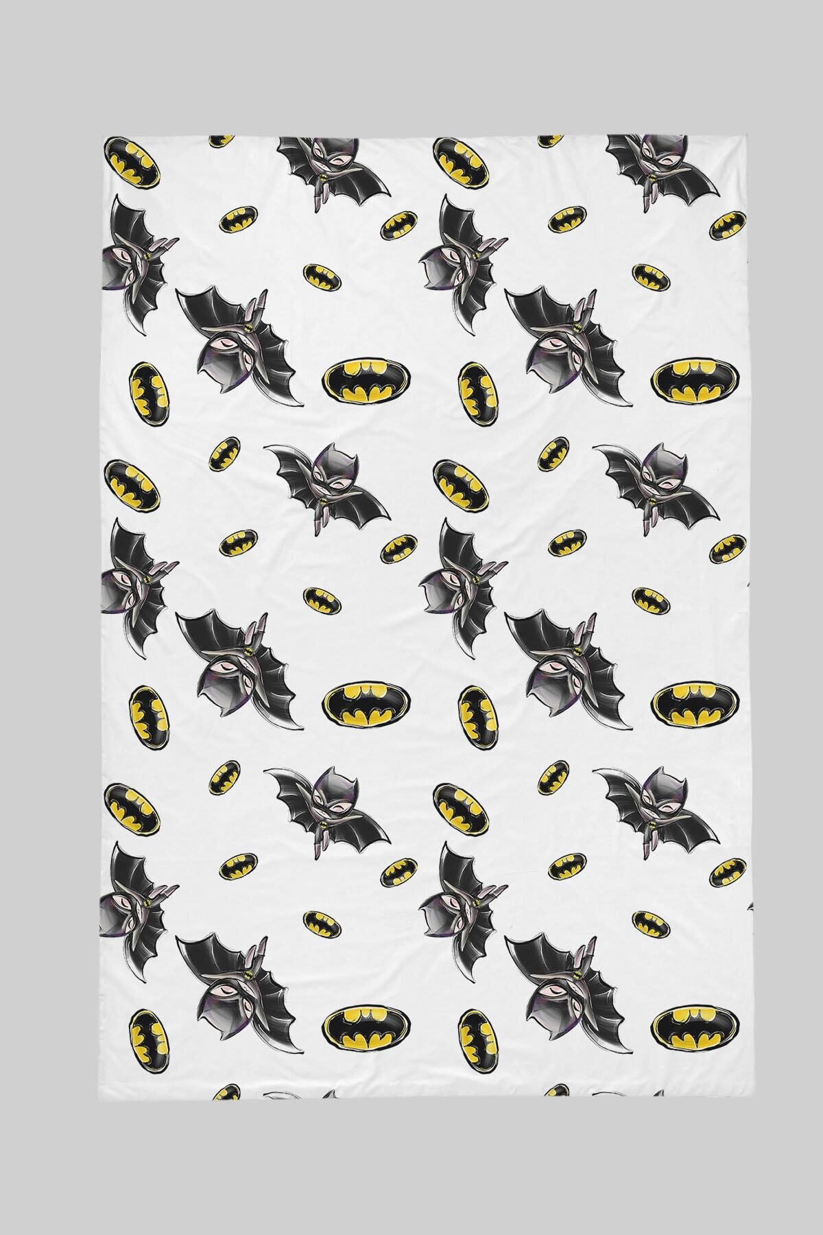 Tuğba Kuğu Baskılı Düz Çarşaf 180x240 - For Baby Serisi - Bebek Batman