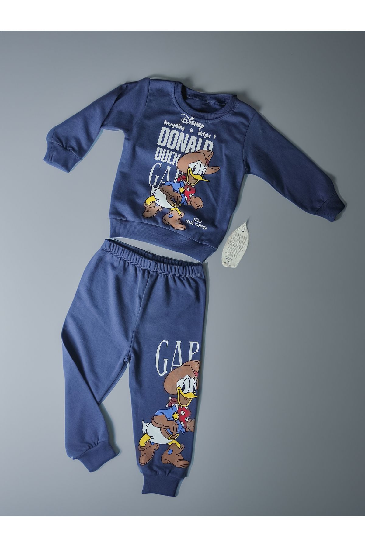 bebevim Erkek Disney Dufy Duck Alt Üst Takım Sweatshirt Eşofman Takımı/2,3,4,5 Yas