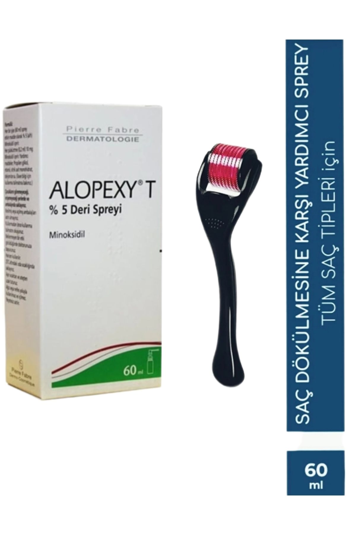 Pierre Fabre Alopex T %5 Deri Spreyi + Saç Çıkarma Tarağı Titanyum Roller
