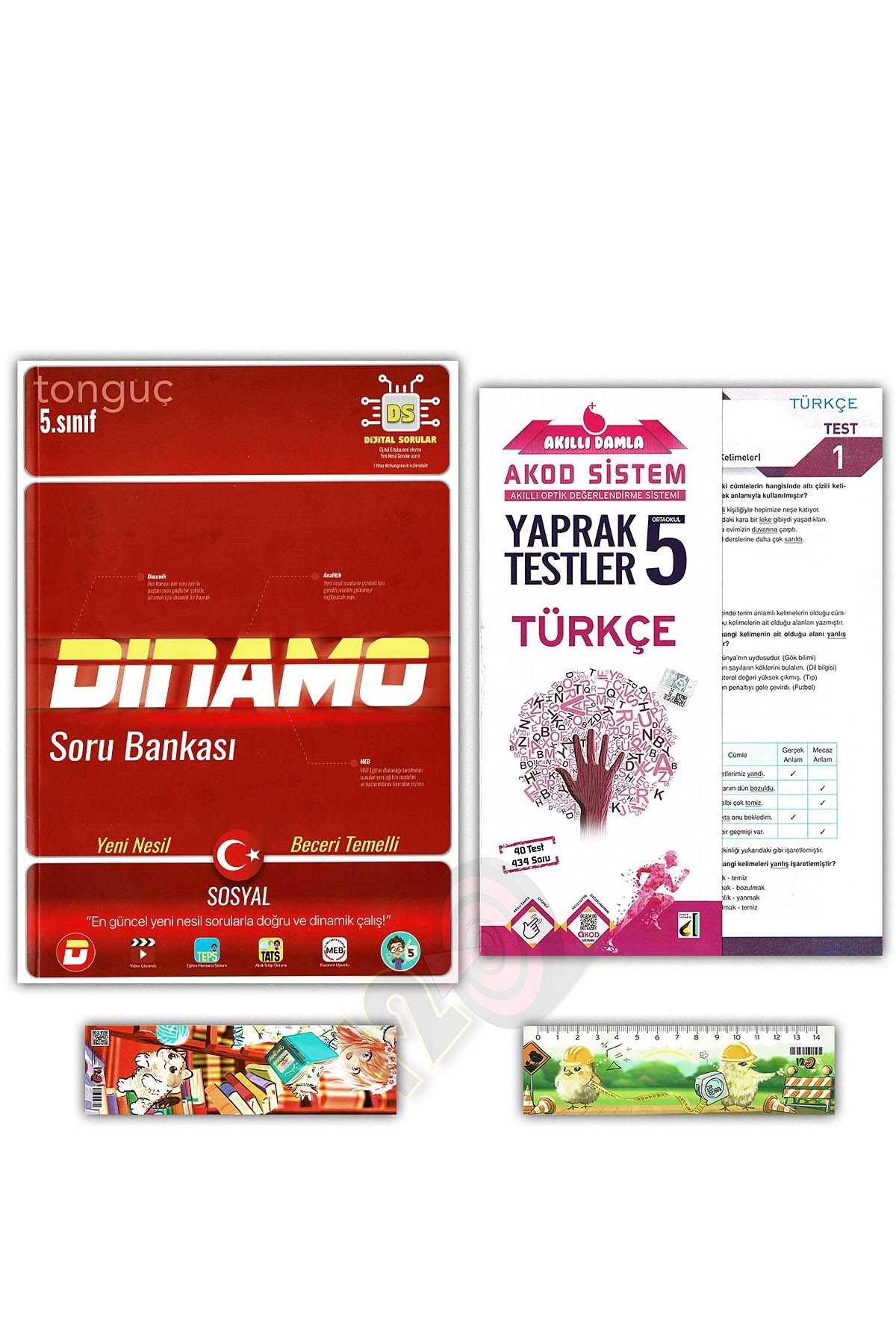 Tonguç Yayınları 5. Sınıf Sosyal Bilgiler Dinamo Soru Bankası Türkçe Yaprak Test