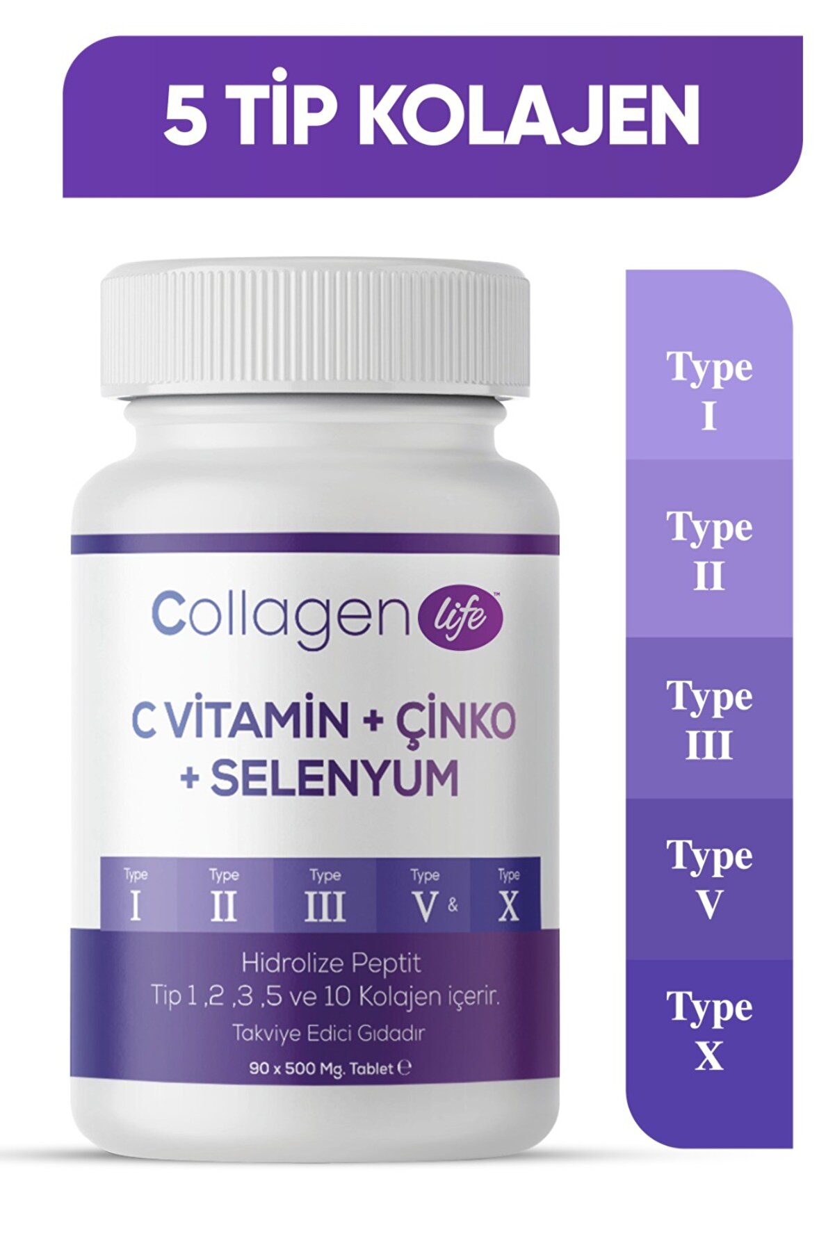 Collagen Life 5 Tip Kolajen Tip 1, Tip 2, Tip 3, Tip 5 ,tip 10