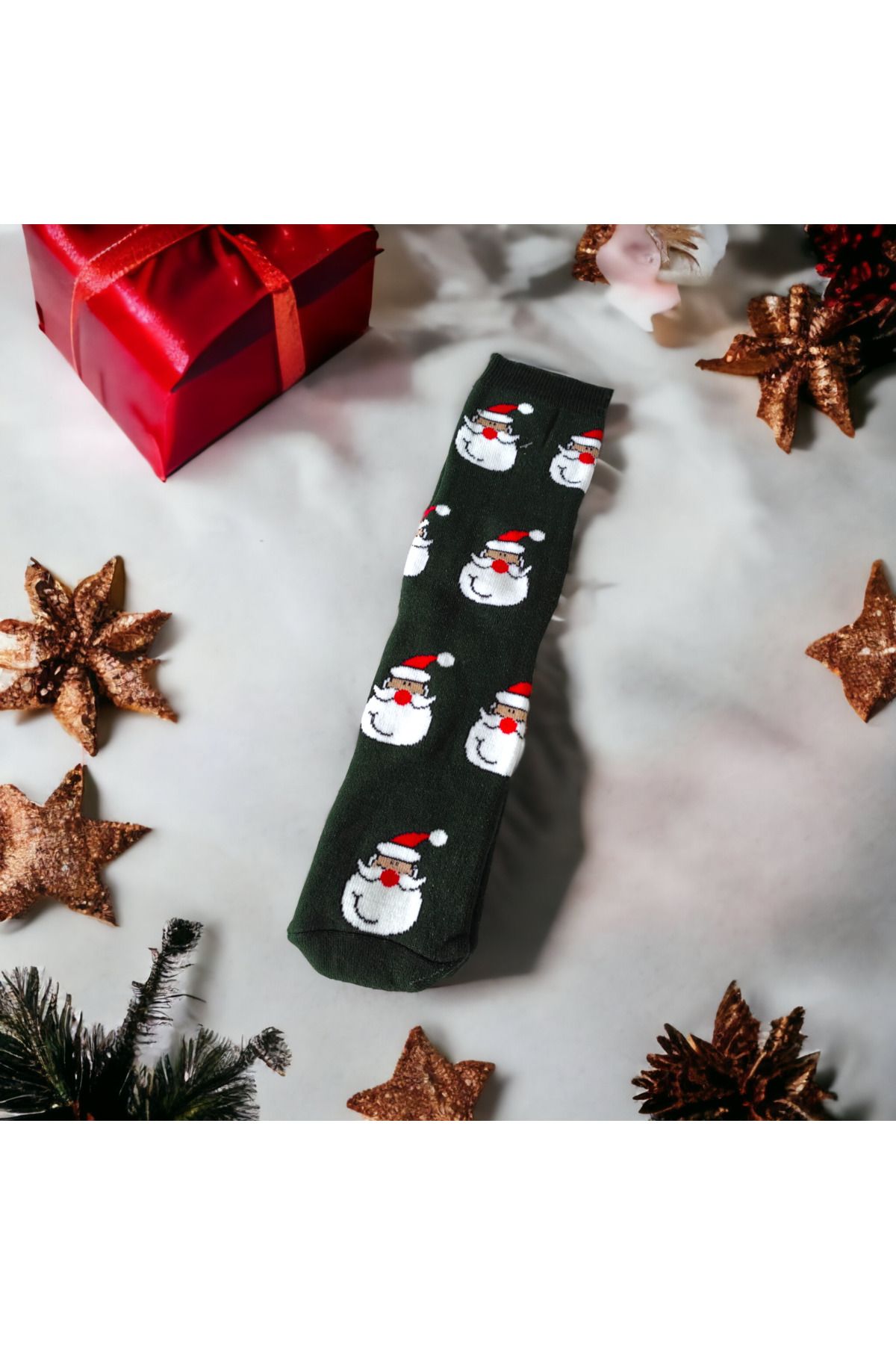 Sembol Yılbaşı Temalı Kadın Erkek Havlu Çorap Christmas Yeni Yıl 36-43 Numara