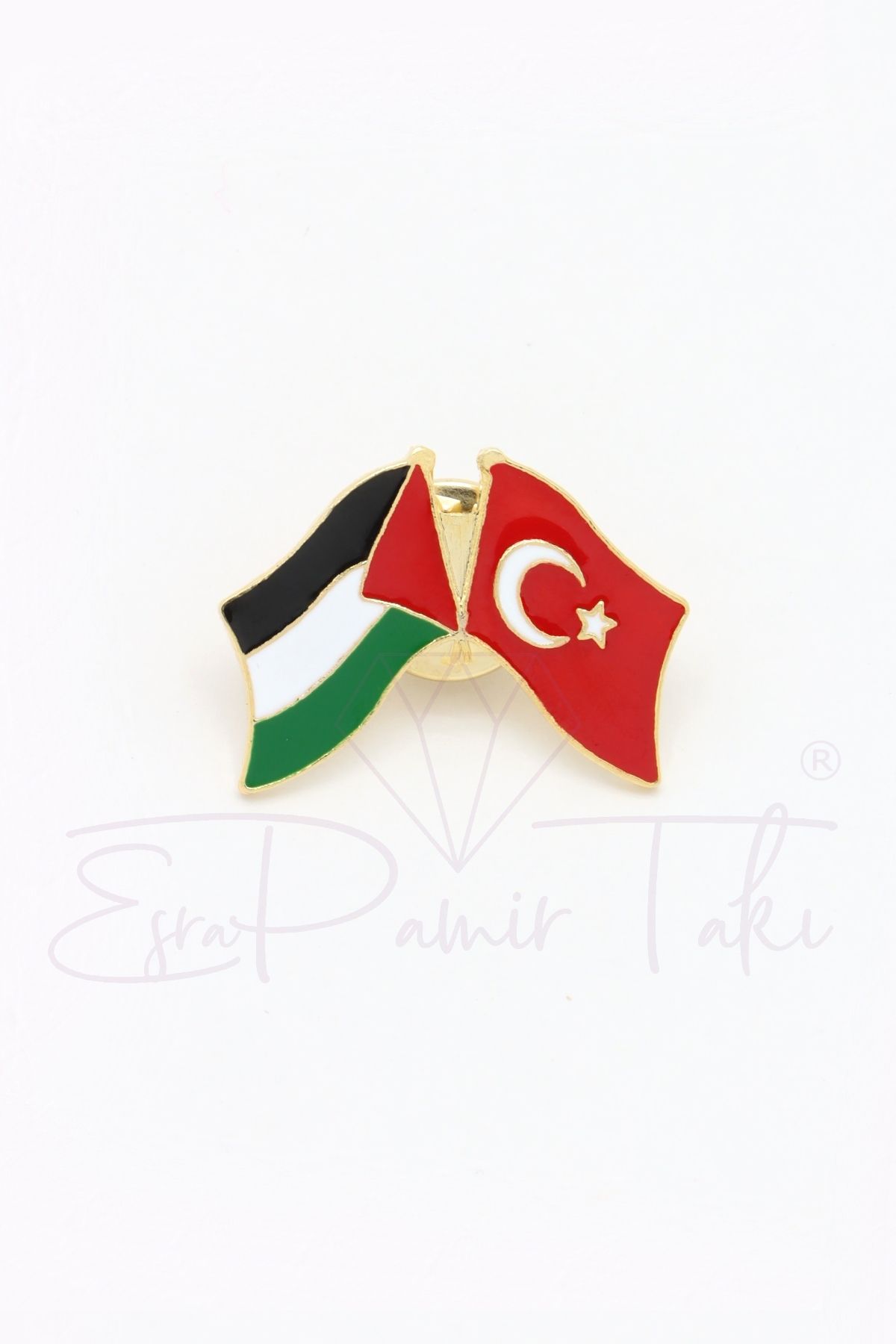 Esra Pamir Türkiye - Filistin Bayrak Rozet