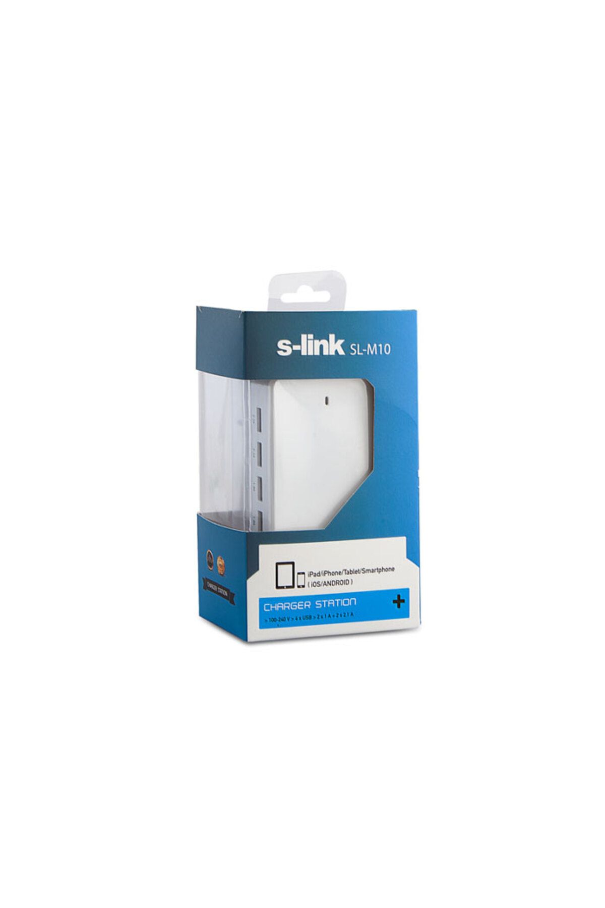 S-Link SL-M10 6.2A 4-Usb Beyaz Usb şarj