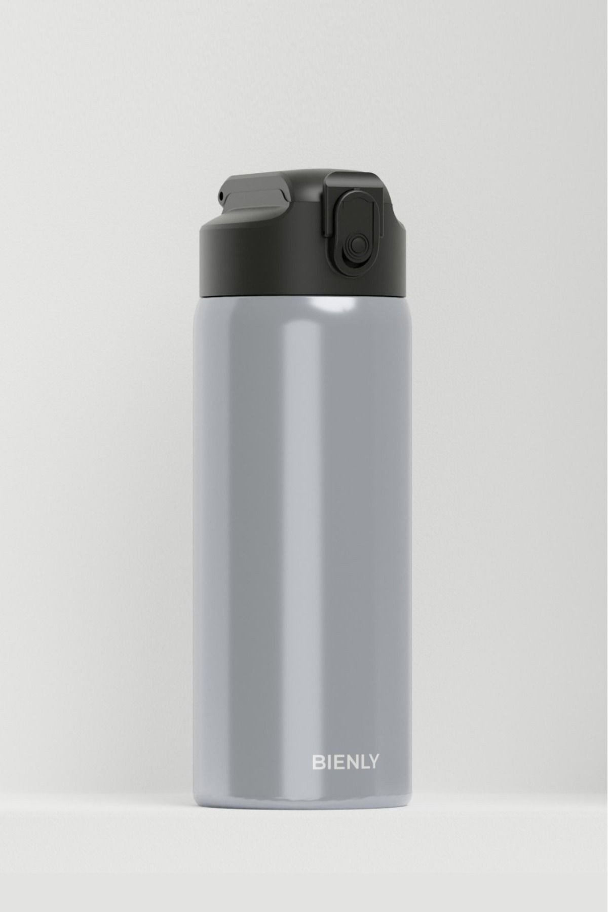 Bienly 600 ML Paslanmaz Çelik Otomatik Pipetli Kapak Su Matarası Okul Outdoor BPA İçermez