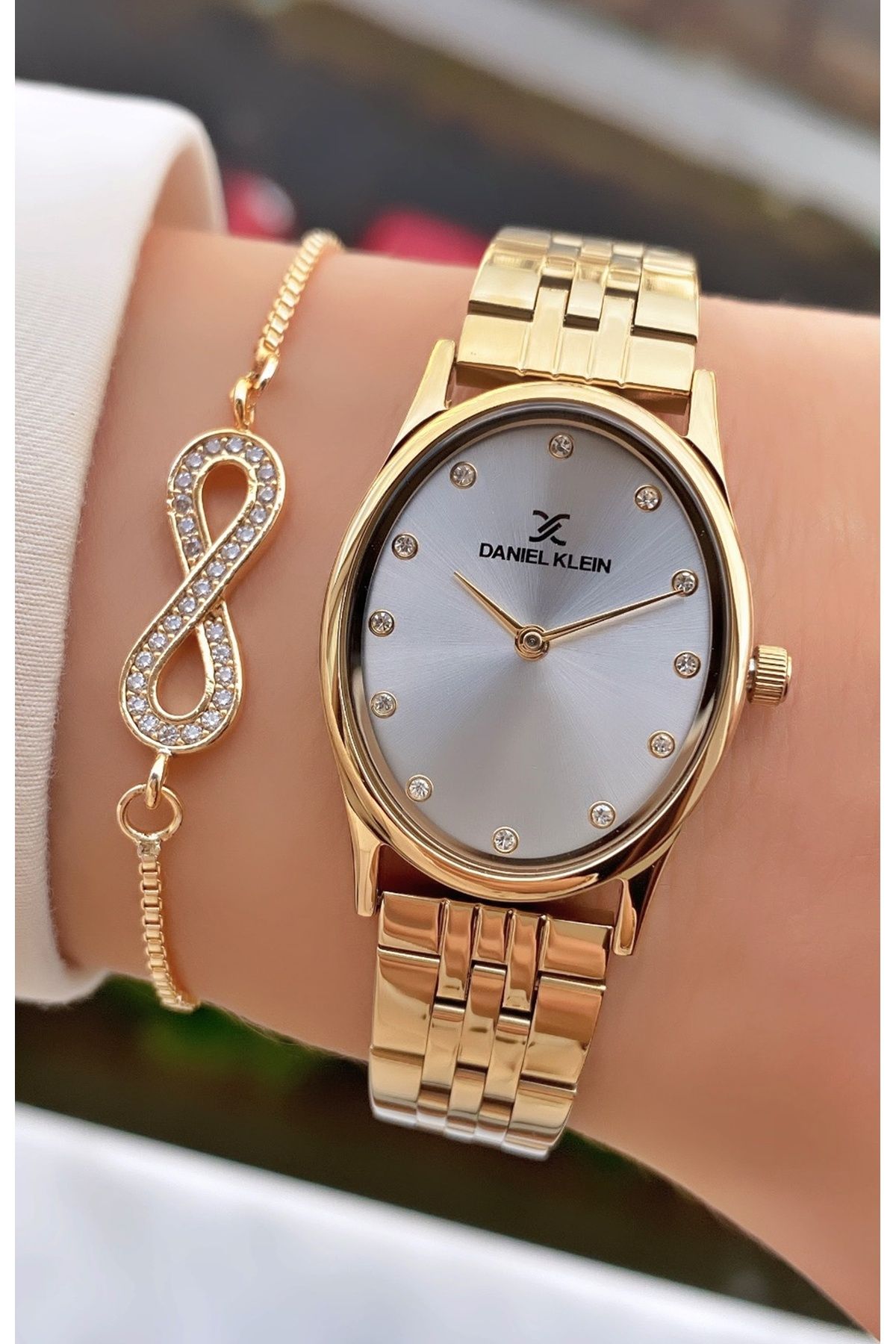 Daniel Klein Gold Gümüş Renk 2 Yıl Garantili Kadın Kol Saati - Bileklik
