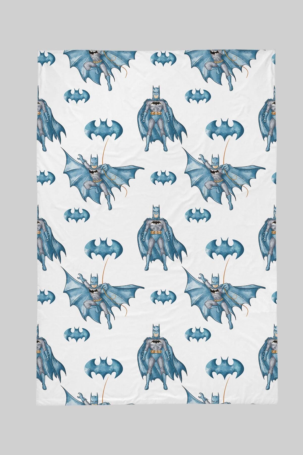 Tuğba Kuğu Baskılı Düz Çarşaf 180x240 - Cartoon Serisi - Süper Kahramanlar Batman