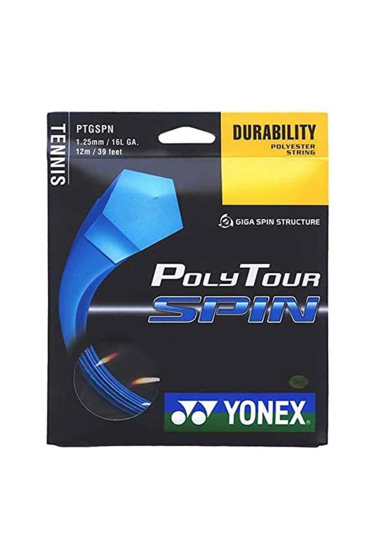 Yonex Poly Tour Spin 1.20 / 12m Kobalt Mavi Tenis Kordajı