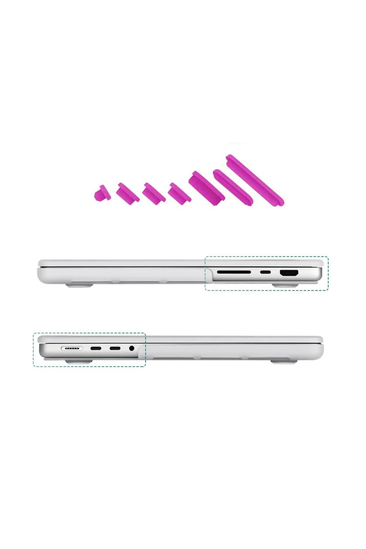 CONOCER 2023-2021 MacBook Pro 14.2 inch 16.2 inch M3 M2 M1 Pro/Max, Giriş Kapatıcı Toz Önleyici Renkli Kapak