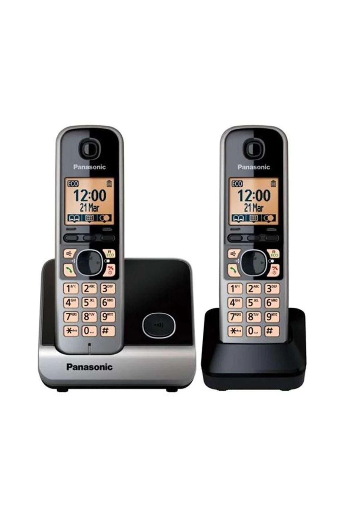 Panasonic KX-TG6712 2 Ahizeli Telsiz Telefon Siyah