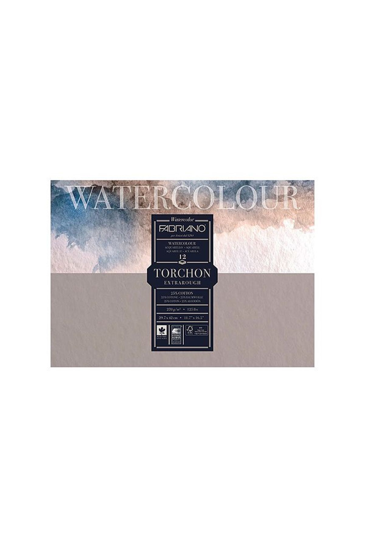 Fabriano Watercolor Torchon Sulu Boya Bloğu 23x30,5cm 20 Yaprak 270gr