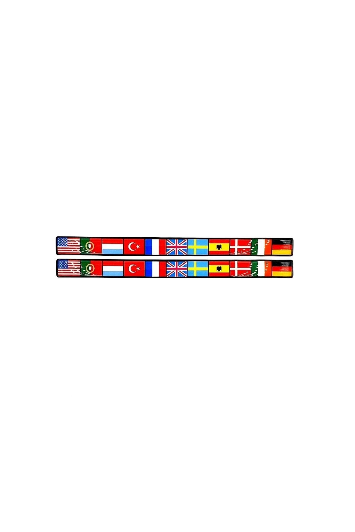 MR Sıralı Bayrak Serisi Damla Sticker 2 Adet - Sıralı Bayrak Serisi Damla Sticker