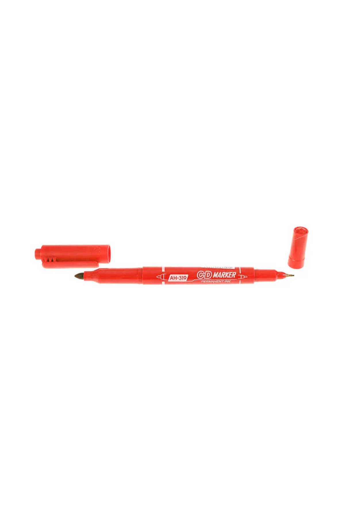 Dekals Aihao Kırmızı Çift Taraflı Metal, Cam, Plastik, Ahşap Kalemi Çok Amaçlı Kalem