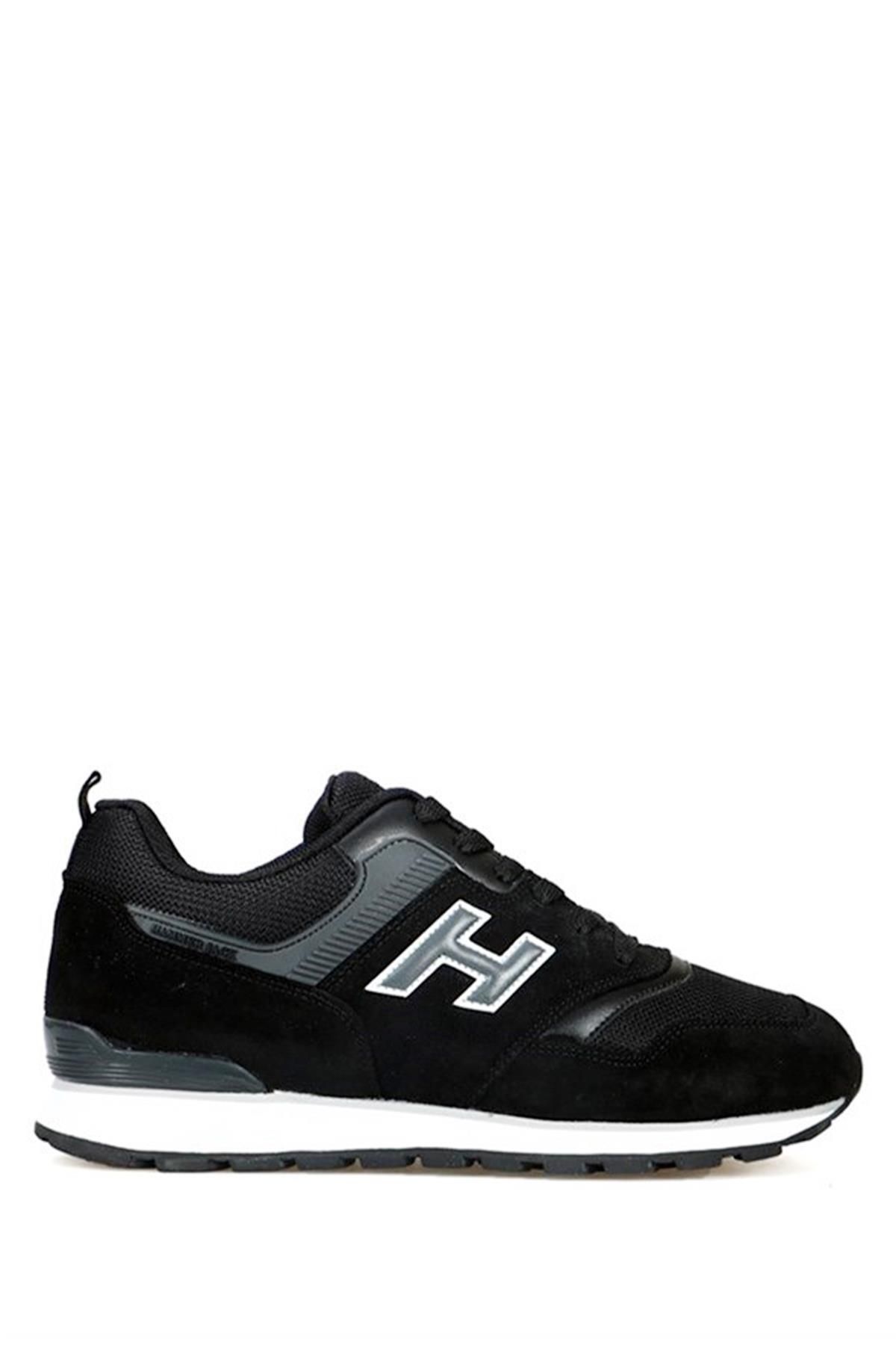 Hammer Jack Hakiki Deri Siyah-gri Erkek Spor Ayakkabı