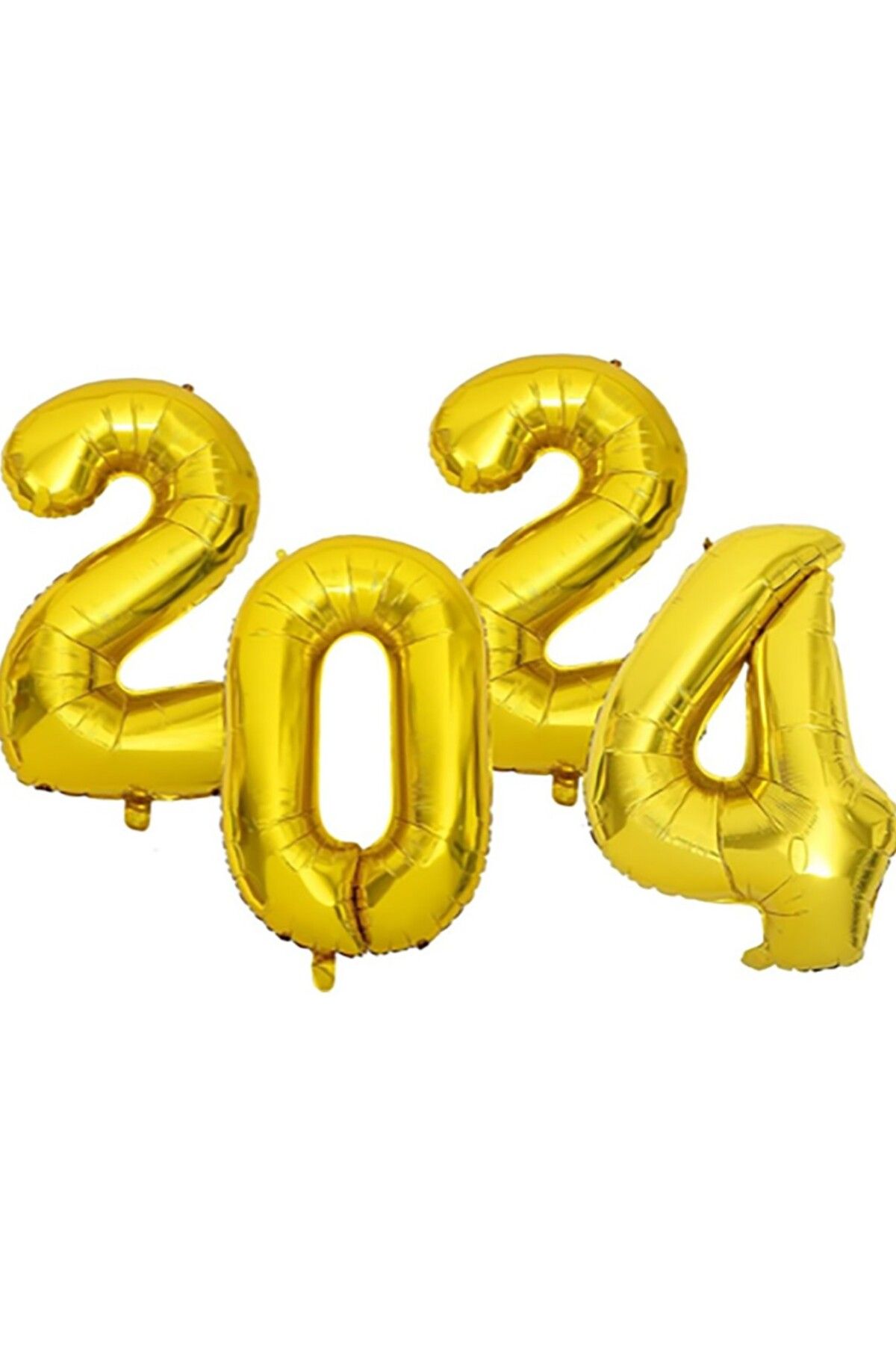 Hayaller Dükkanı 2024 Yılbaşı Süsleme Folo Balon Her Balon 1 Metre-