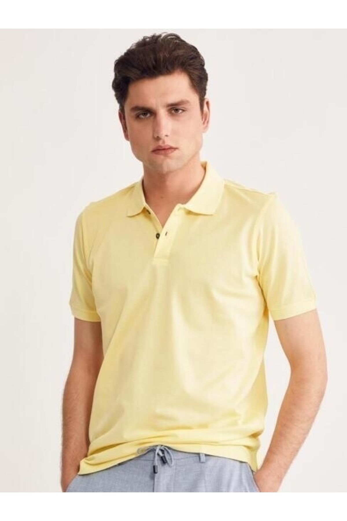 Bisse Erkek Pike Polo Yaka T-shirt Sarı