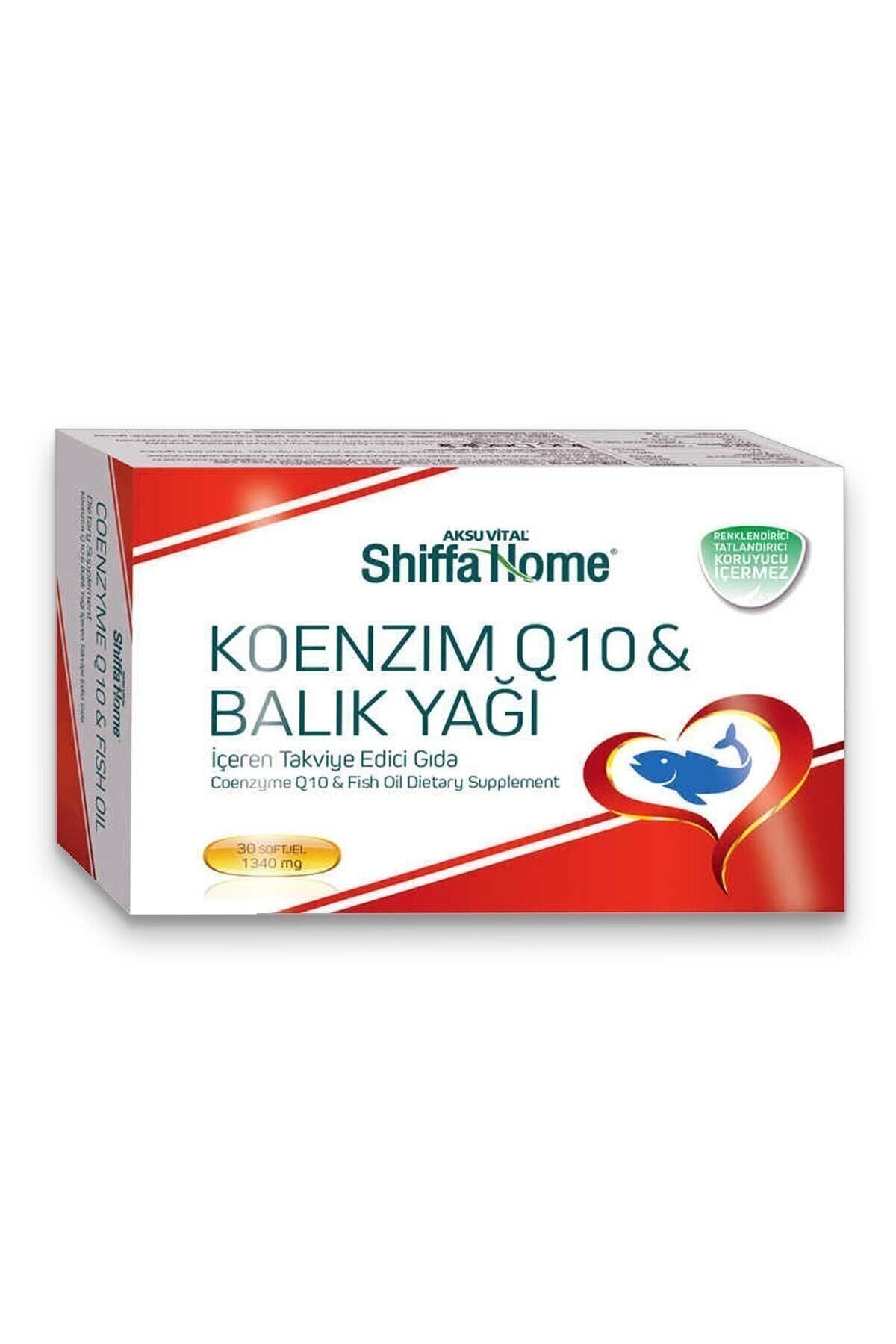 Shiffa Home Koenzım Q10 Balık Yağı Omega3 30 Kapsül Softjel Gıda Takviyesi