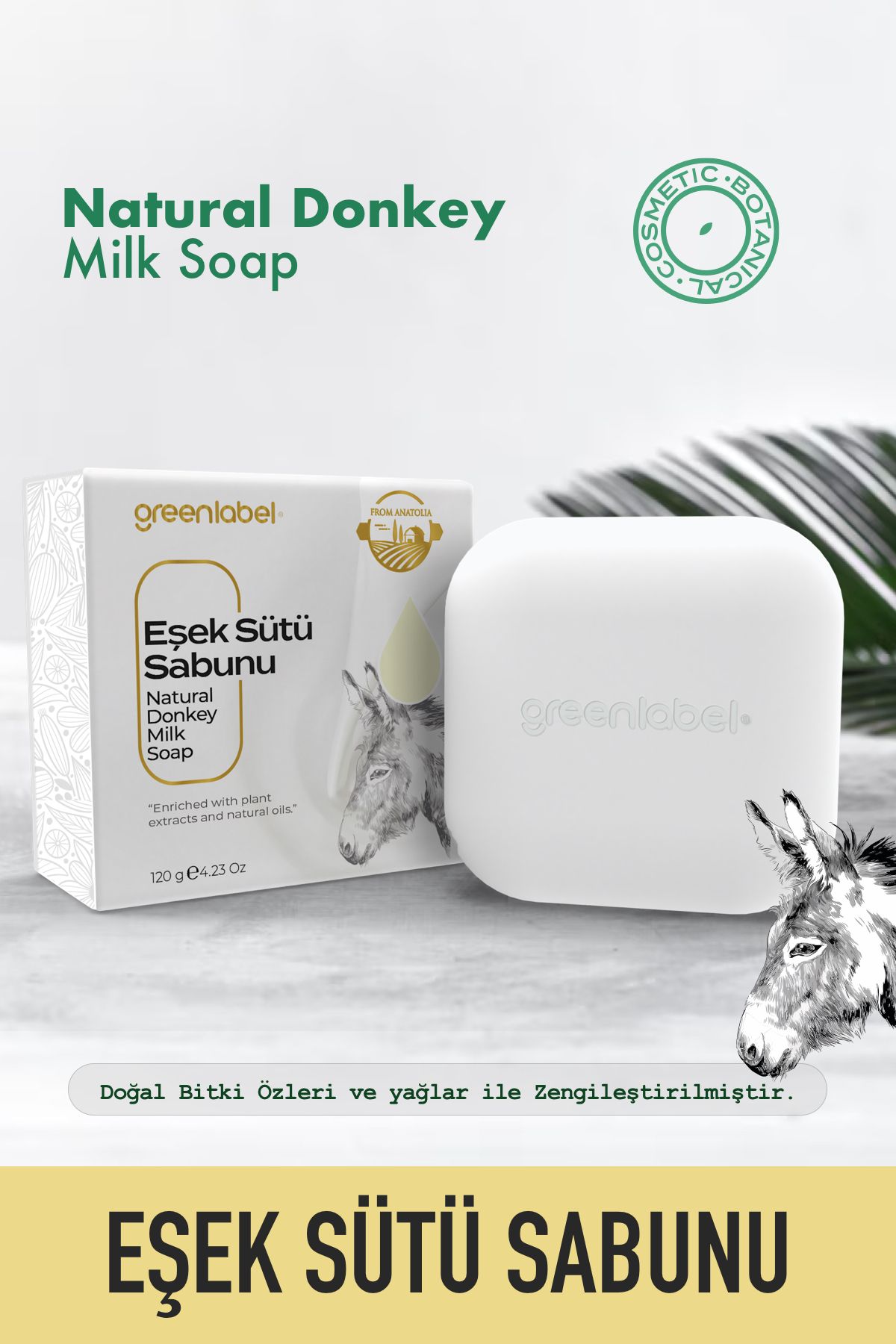 Green Label Eşek Sütü Sabunu Natural Canlandırıcı Ve Besleyici 120gr.