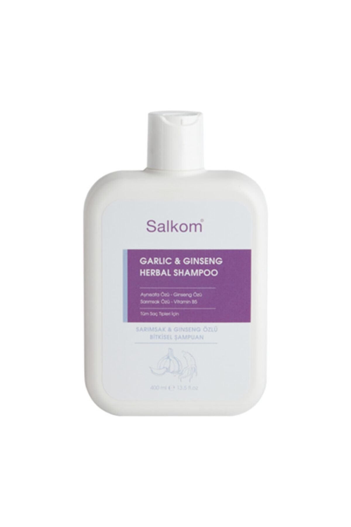 Salkom Sarımsak Ve Ginseng -özlü Bitkisel Şampuan 400 ml