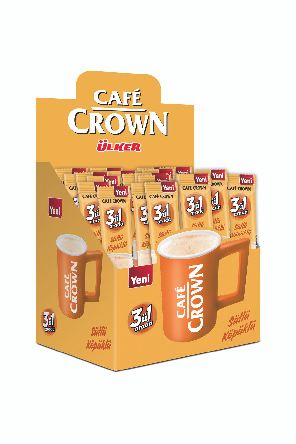 Cafe Crown 3'ü 1 Arada Sütlü Köpüklü 17,5 Gr. x 24 Adet