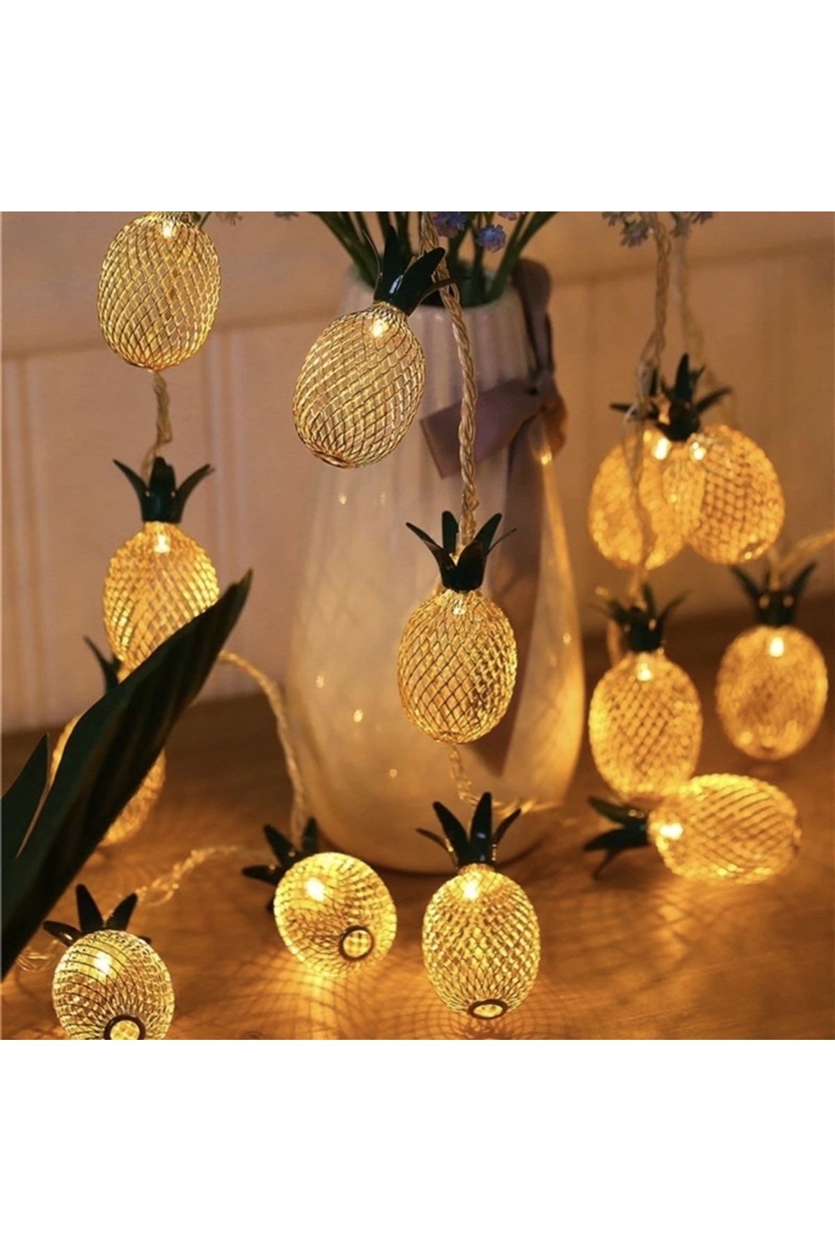 Dekor Dekoratif Ananas Ampullü 2 Metre Led Işık