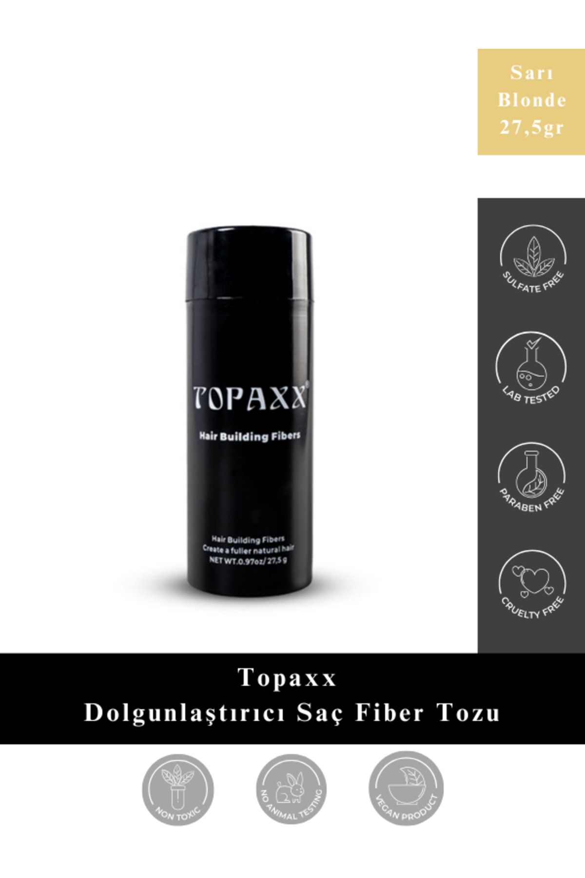 Topaxx Sarı/blonde Dolgunlaştırıcı Saç Fiber Topik Tozu 27,5 gr