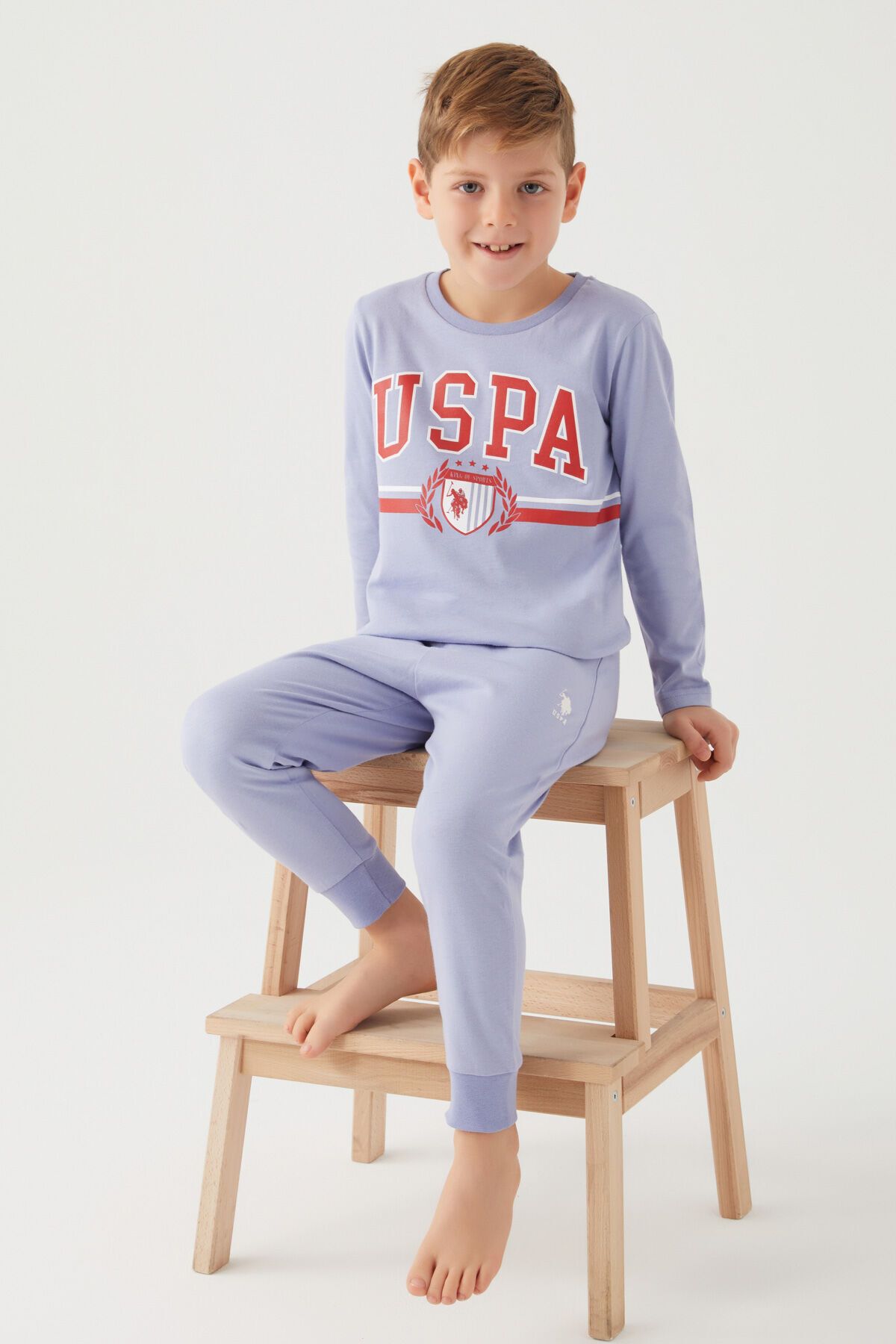 U.S. Polo Assn. U.S. Polo Assn. Açık İndigo Erkek Çocuk Pijama Takım