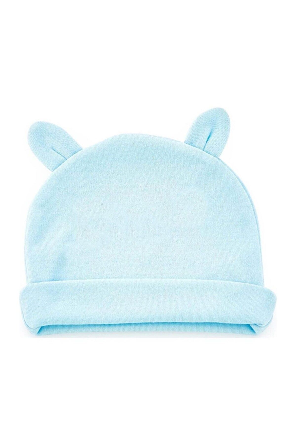 Babyjem Yenidoğan Bebe Şapka Kulaklı 585 Mavi
