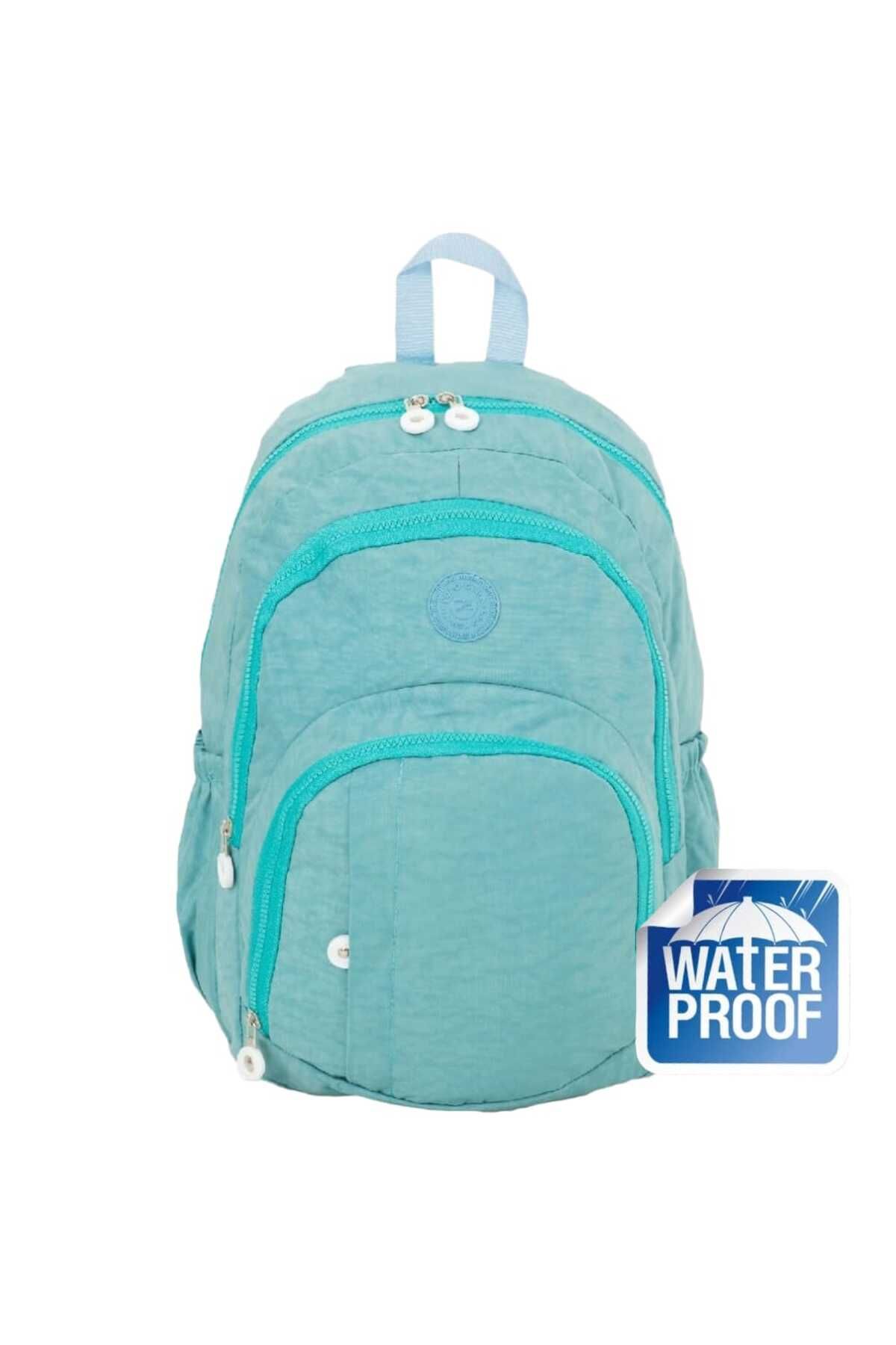 Trenderrs Unisex Su Geçirmez Krinkıl Kumaş Günlük Sırt Çantası Okul Çantası Laptop / Seyahat Çantası