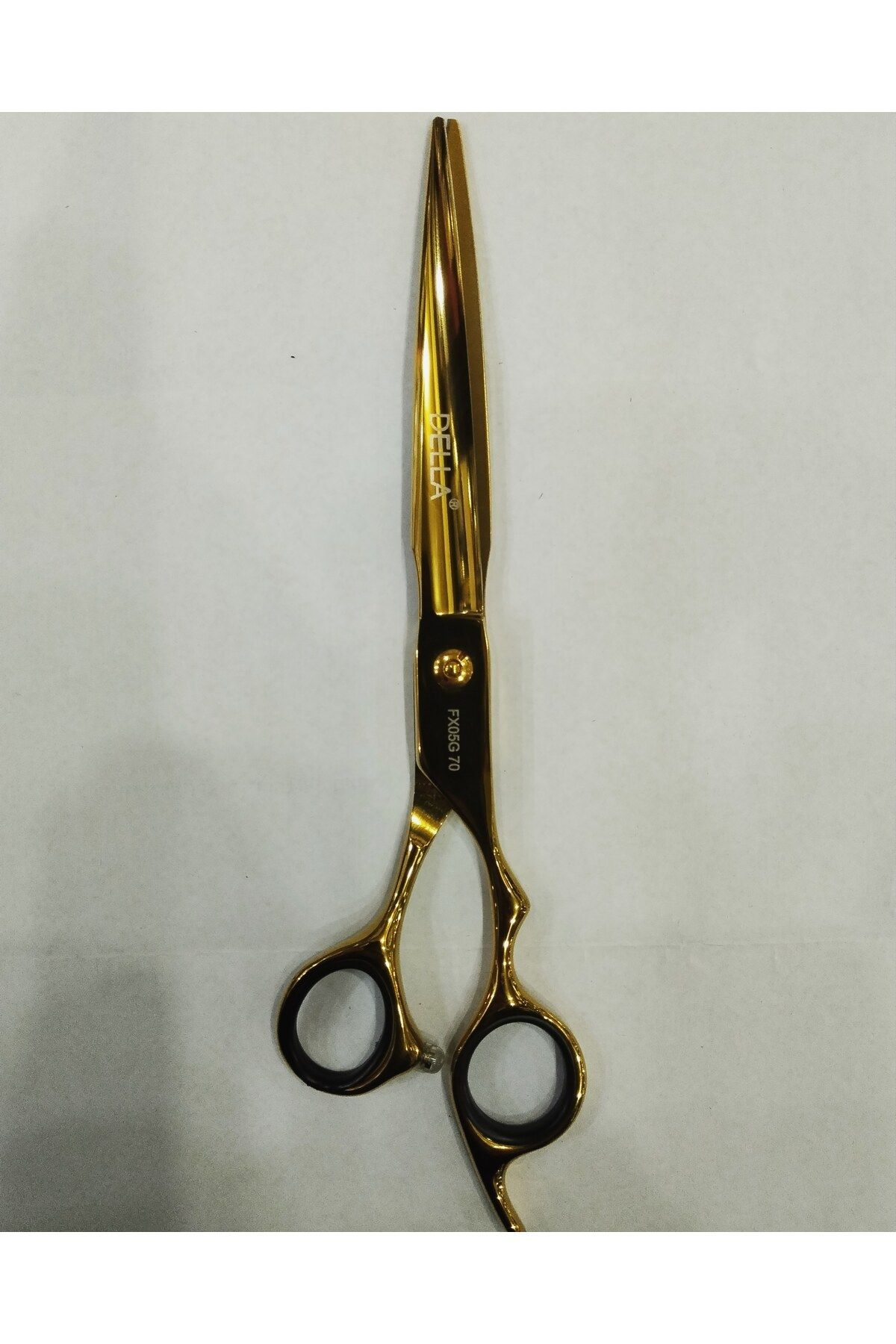 Della Saç Kesim Makası Berber ve Kuaför Makası Titanyum Gold FX05G 7,0 inç