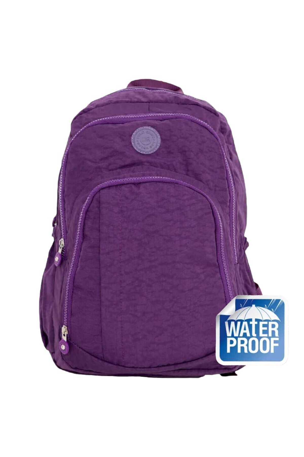 Trenderrs Unisex Su Geçirmez Krinkıl Kumaş Günlük Sırt Çantası Okul Çantası Laptop / Seyahat Çantası