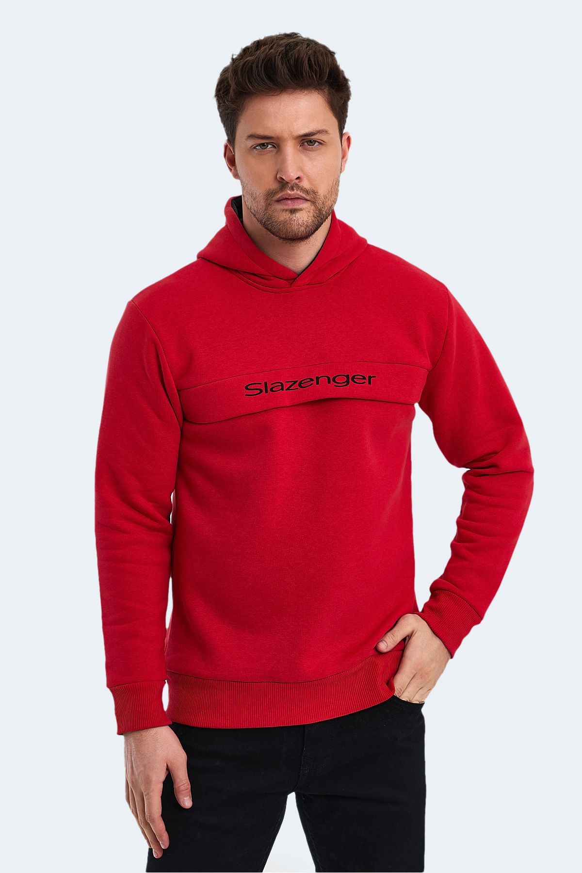 Slazenger KRIS IN Erkek Sweatshirt Kırmızı
