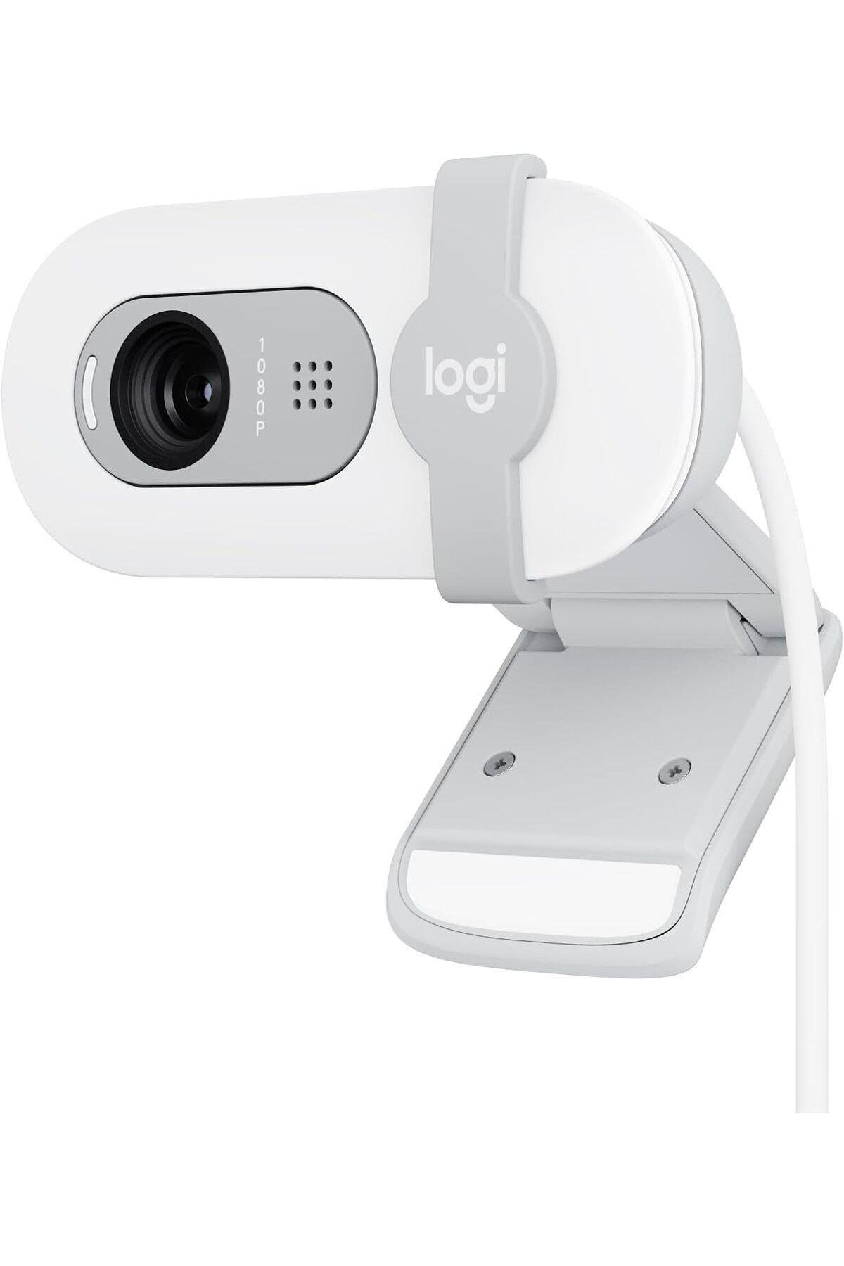 logitech Brio 100 Full HD 1080p Gizlilik Kapaklı Mikrofonlu Web Kamerası - Beyaz